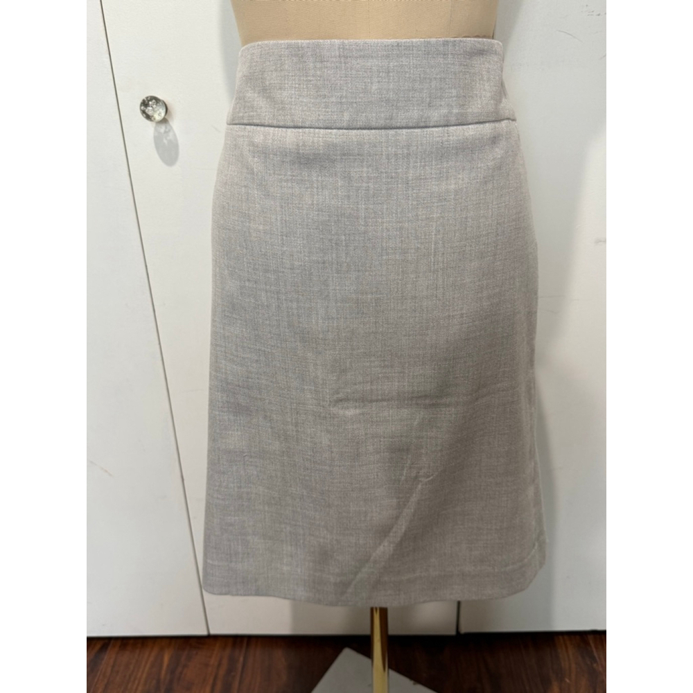 Women's The Limited dove Grey Pencil Skirt with back Ruffle Hem, Size 14